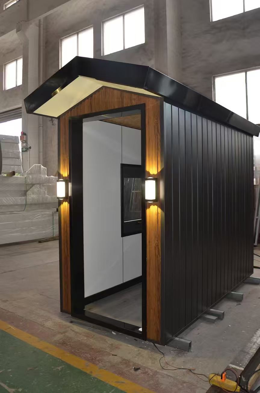 Factory display reference for compact backyard cabin module