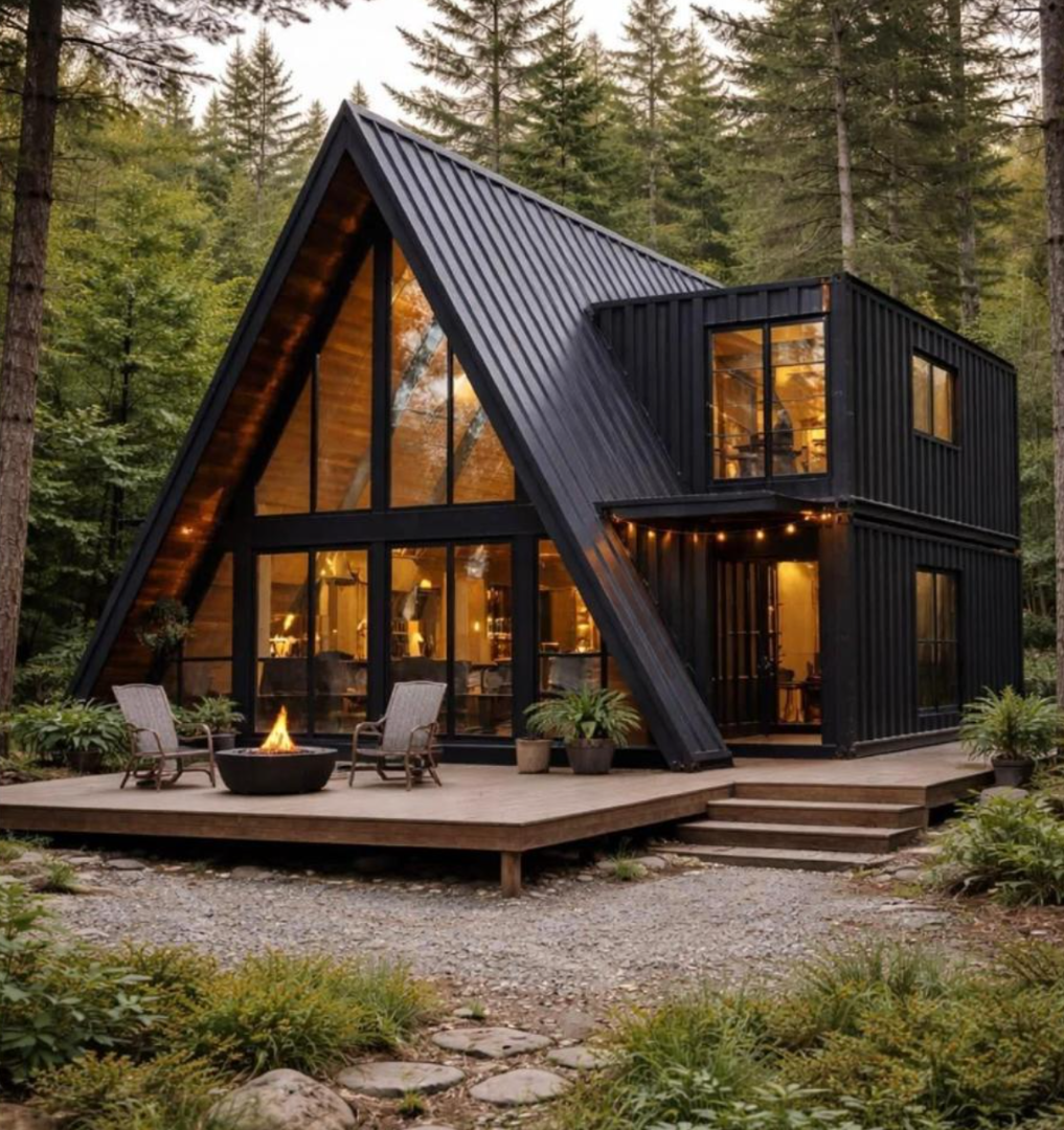 Two-Storey A-Frame Resort House, approximately 100 square metres