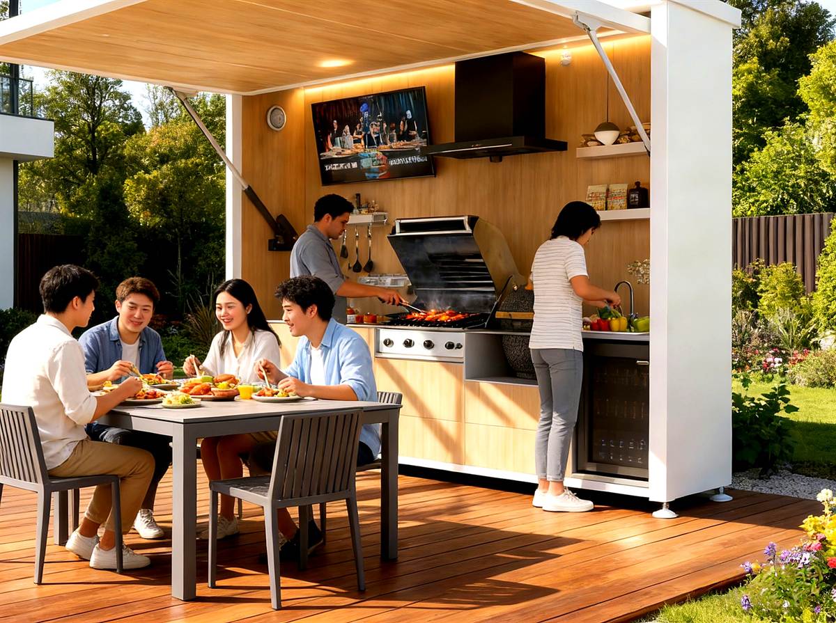 Outdoor kitchen module
